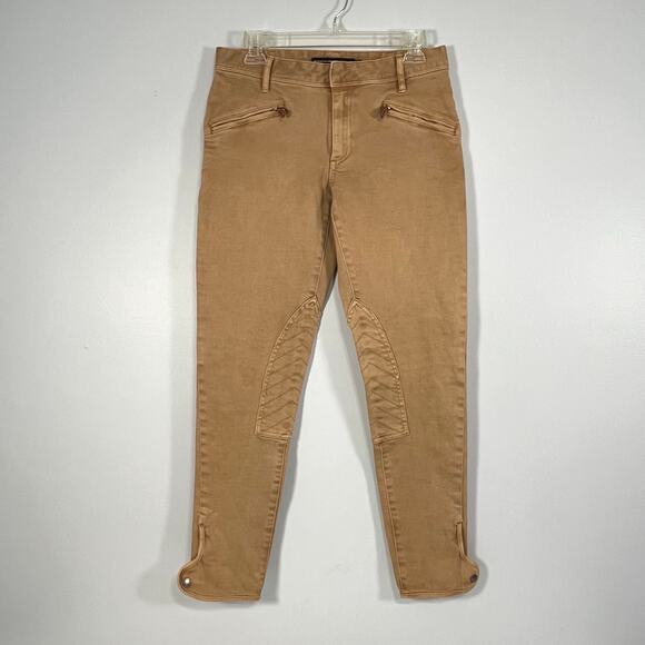 Ralph Lauren Sport Riding Pants Jodhpurs Sz 28 Womens Equestrian Breeches Tan - Picture 1 of 12